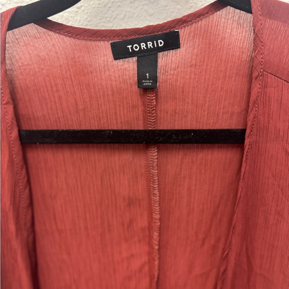 Torrid Chiffon Ruffle Kimono - Picture 5 of 5